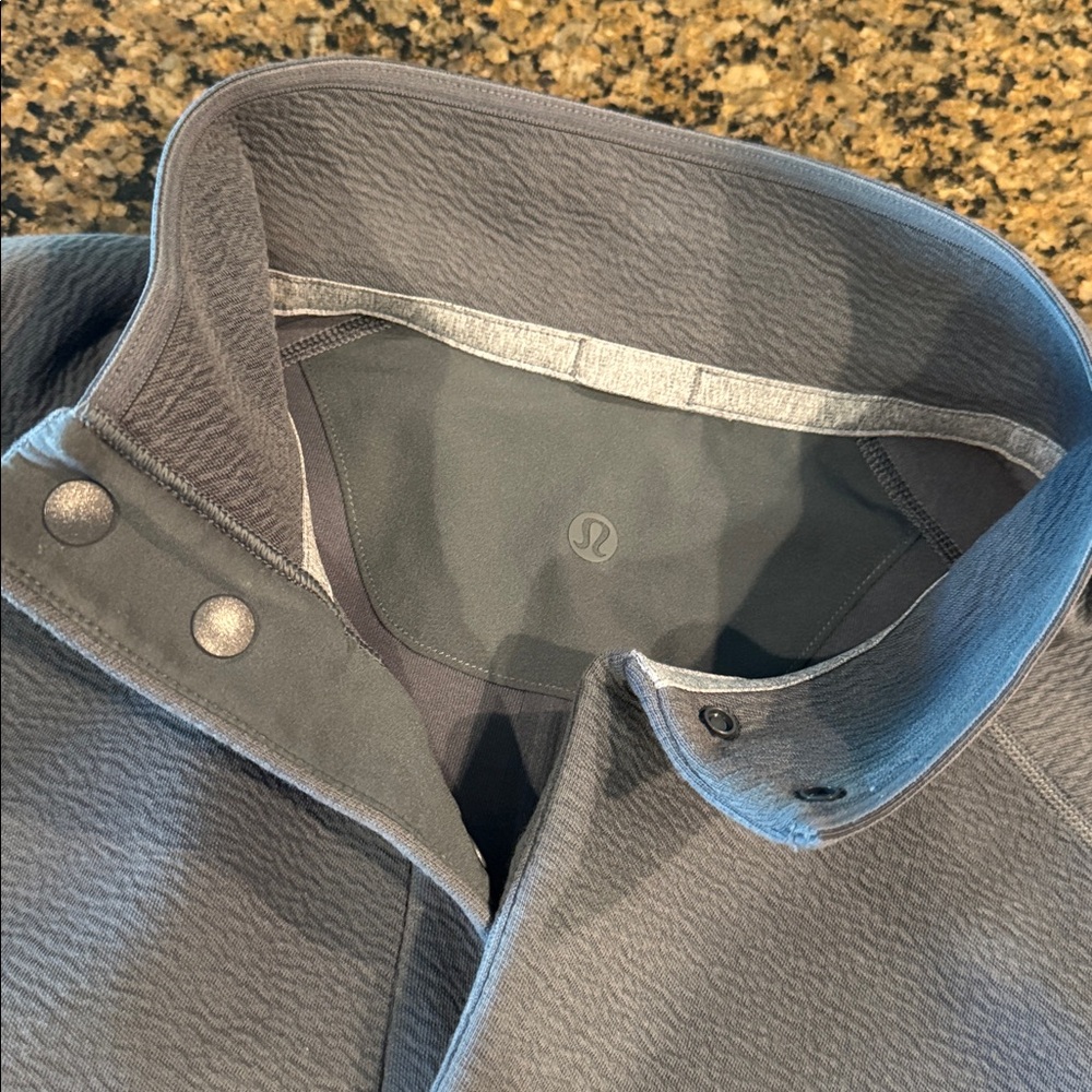 Lululemon Textured Spacer Anorak Pullover Oil Grey Jacket 1/4 Quarter Zip Medium
